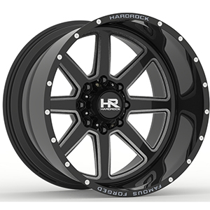 Hardrock Famous Forged H803 Black W/ Milled Spokes