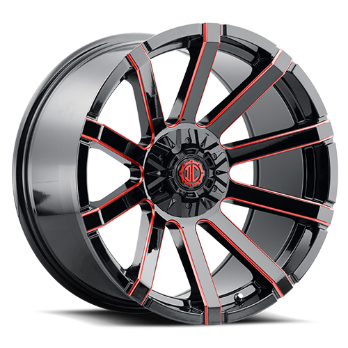 Xtreme Offroad NX-24 Midnight Black With Red Milling