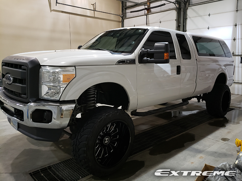 2012 Ford F 350 Super Duty 24x14 Hostile Wheels 37x135r24 Amp Tires Mcgaughys 8 Inch Lift 0990