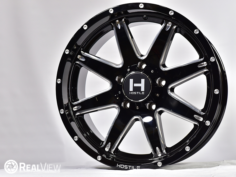 H109 20x9 0 Gloss Black Milled Wheels Rim 