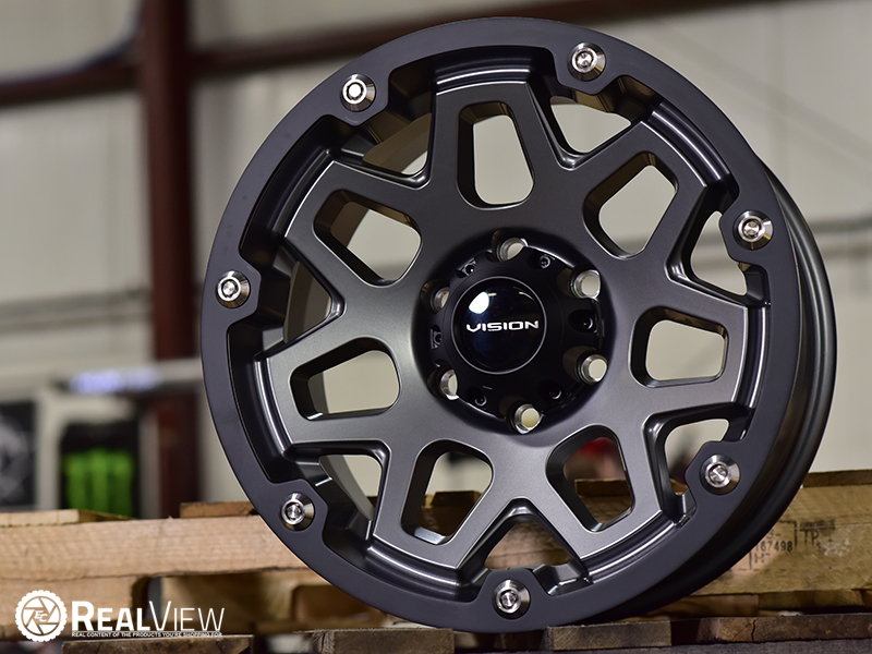 RealView of Vision Offroad Se7en 416 Satin Gray - 17x9 +12 - 416