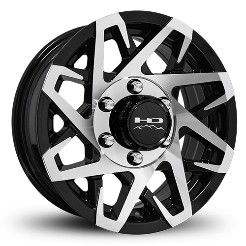 HD Trailer Wheels Canyon Gloss Black W/ Machined Face Photo