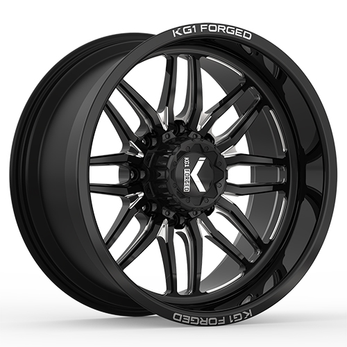 KG1 Forged Aristo KF002 8 Lug Gloss Black Machined Photo