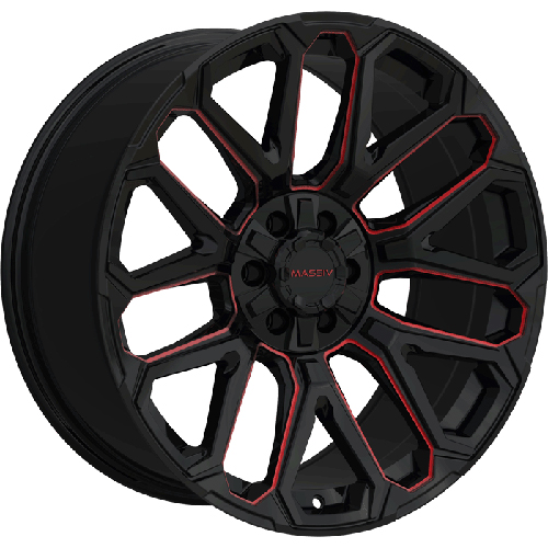 Massiv Off-Road OR5 Black W/ Red Milling