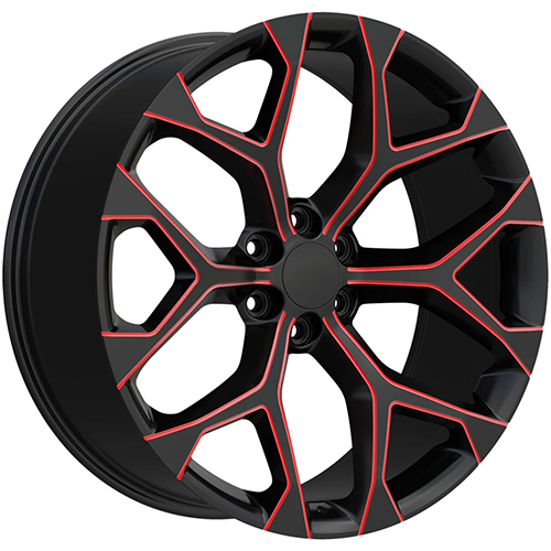 OE Performance PR177 Gloss Black W/ Red Milled Accents