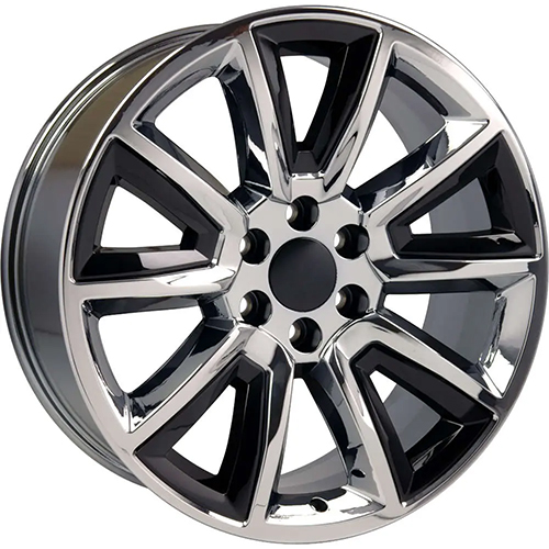 Replica Wheel Chevrolet Tahoe CV73 Chrome W/ Black Photo
