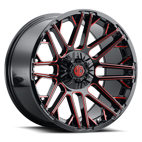 Xtreme Offroad NX-27 Midnight Black With Red Milled Accents Photo