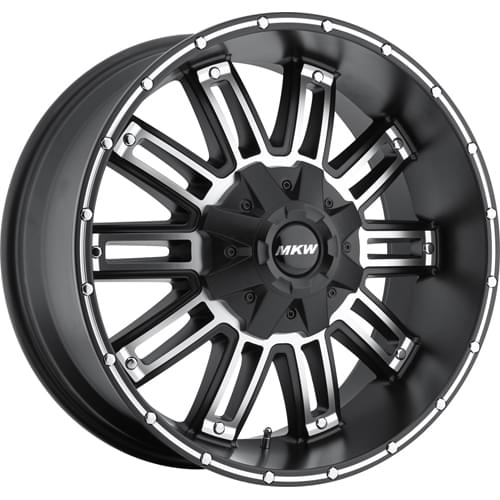MKW Offroad M80 Satin Black W/ Machined Face Photo